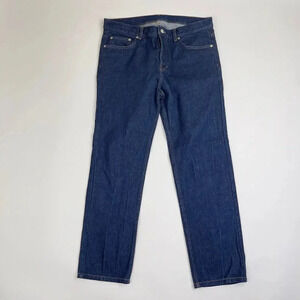 ARKET Men's Dark Navy Blue Straight Leg Jeans Size 33